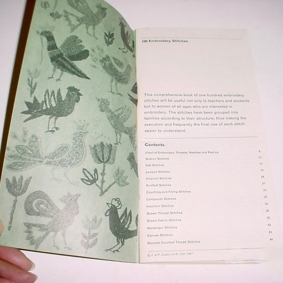 RANDOM BIG LOT EMBROIDERY FLOSS THREAD - J&P COATS EMBROIDERY STITCHES BOOK 1967 - Picture 3 of 6